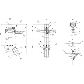 IEK Опора ОАд16 деревянная анкерная ответвительная двухцепная - ASIP-DER-OPR-432-00-72